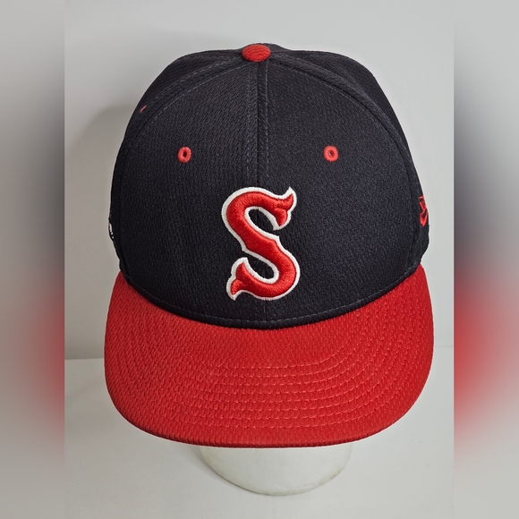 Salem Red Sox Minor League Baseball New Era 59Fifty Navy Red Fitted Sz 7 1/8 VA - Picture 5 of 10